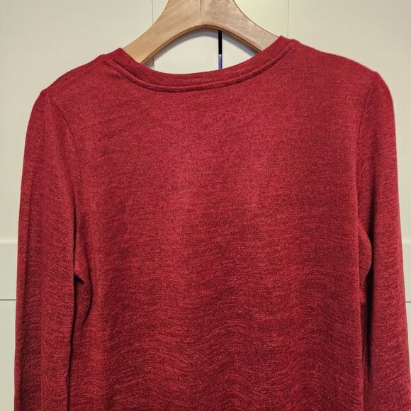 DG2 Diane Gilman Red long sleeved Shirt With Lace Trim Size medium - Picture 7 of 10